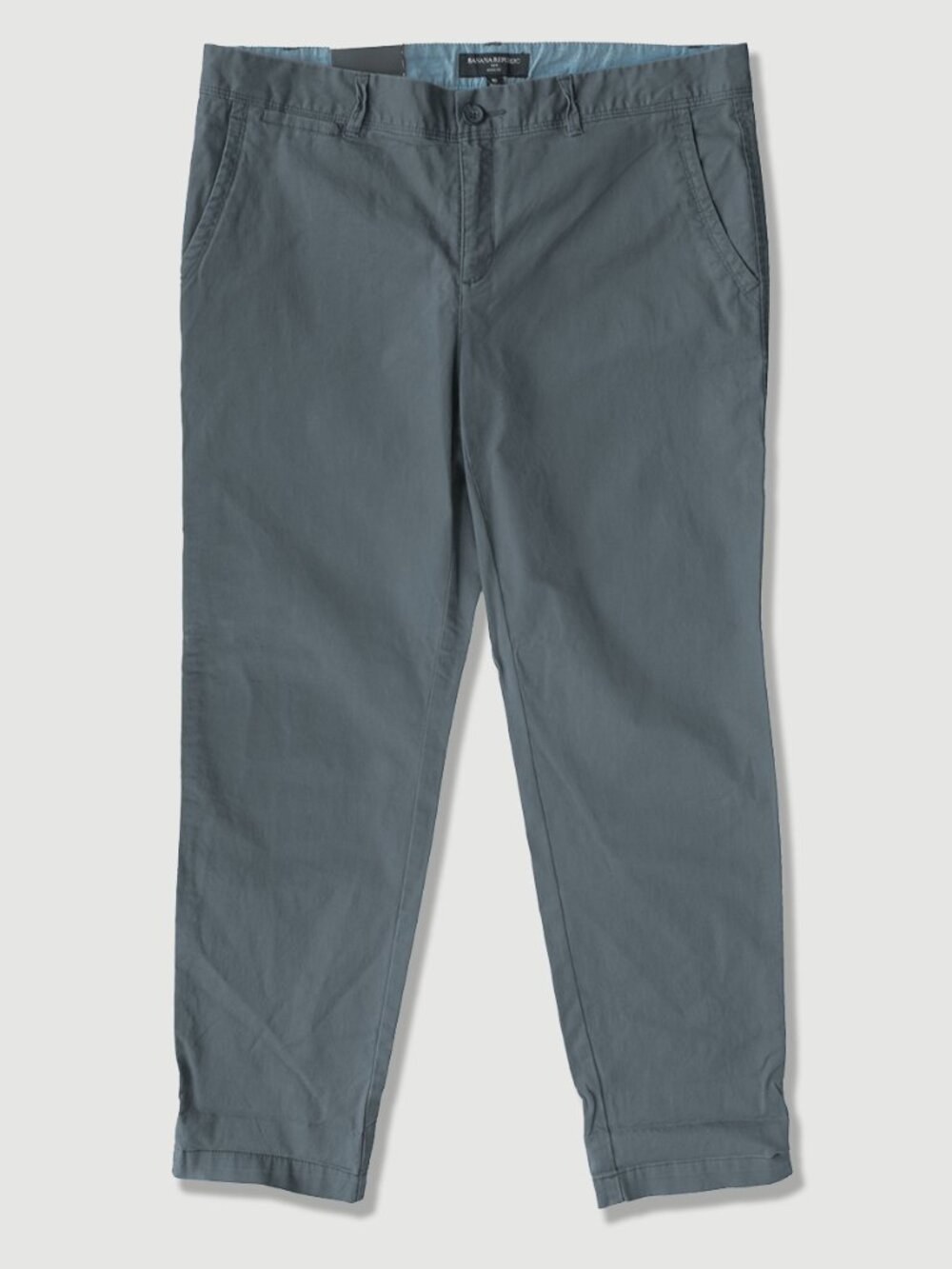 Banana Republic Classic Chino Pant Ryan Fit Grey Cotton Twill Boyfriend Trouser